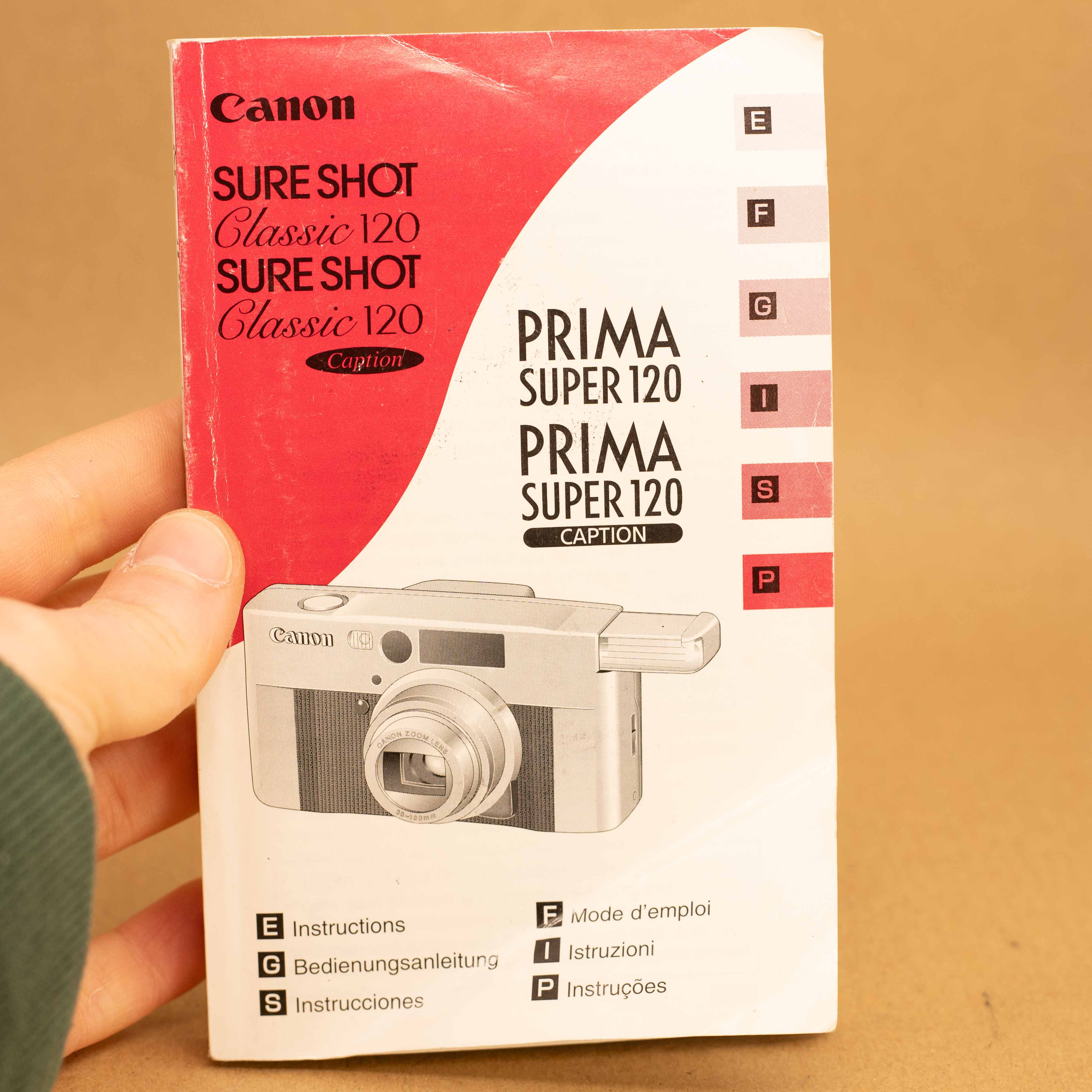 Original Canon Sure Shot Classic 120 Instruction Manual โ Cameras