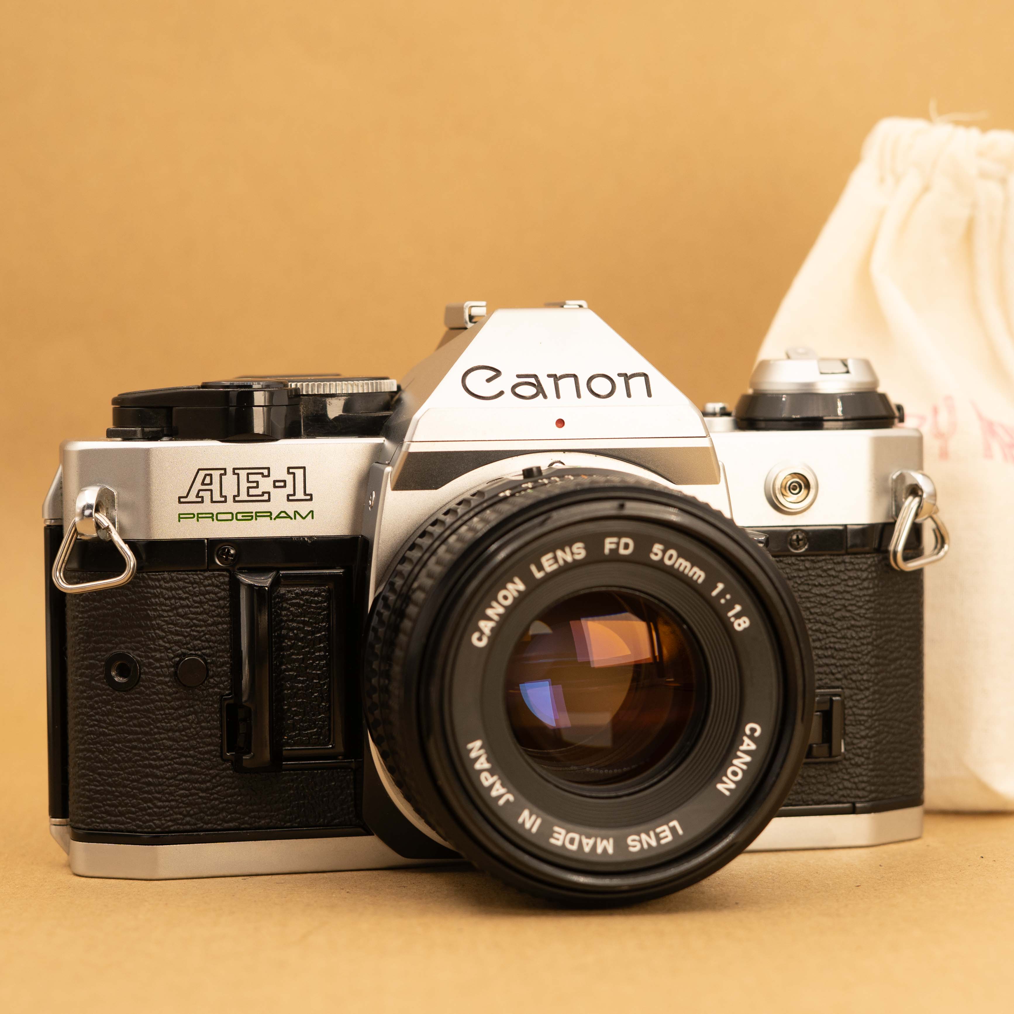 Canon AE-1 Program with 50mm f/1.8 Lens 35mm Film Camera