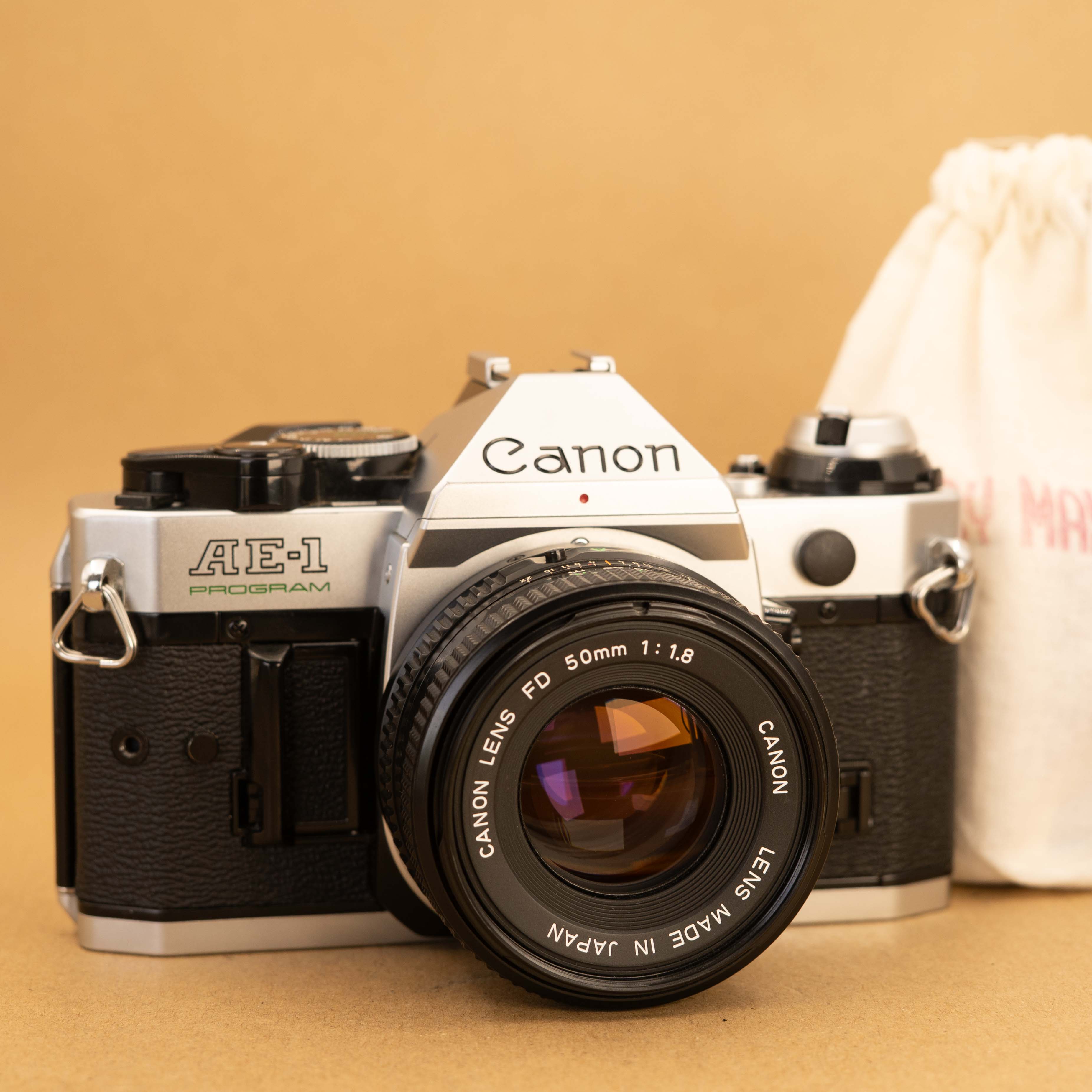 Canon AE-1 Program with 50mm f/1.8 Lens 35mm Film Camera