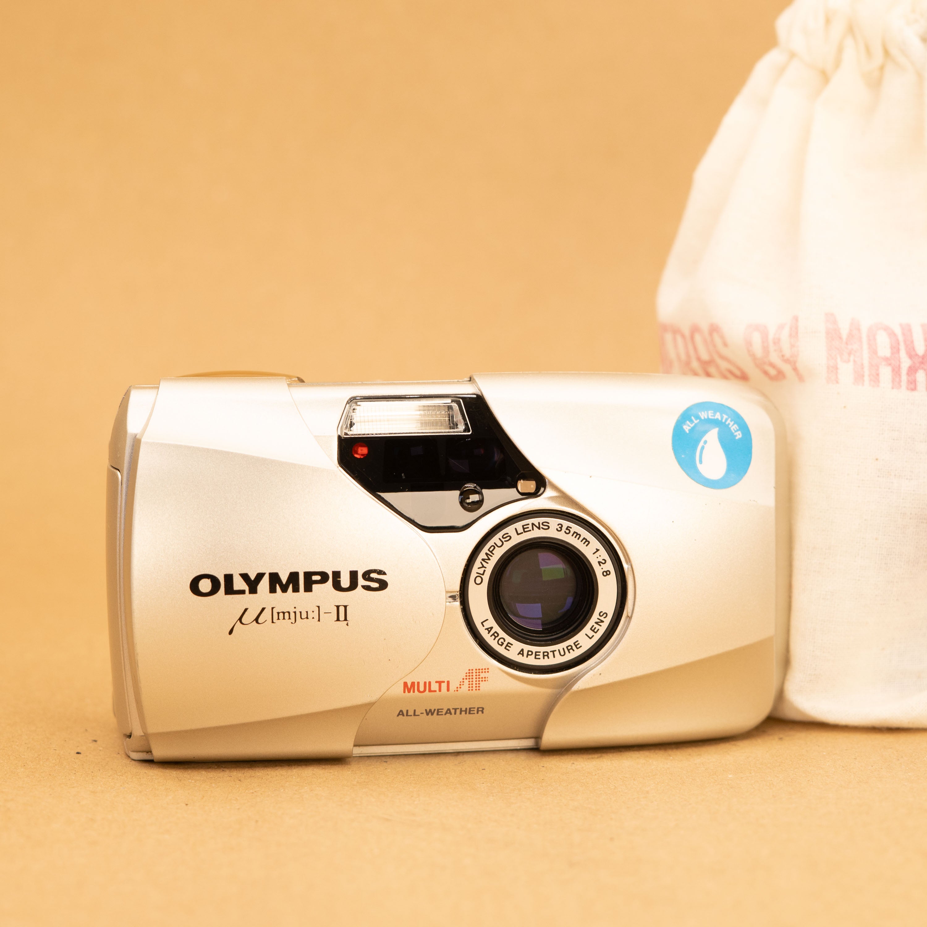 Olympus Mju II in Champagne 35mm Point and Shoot Film Camera