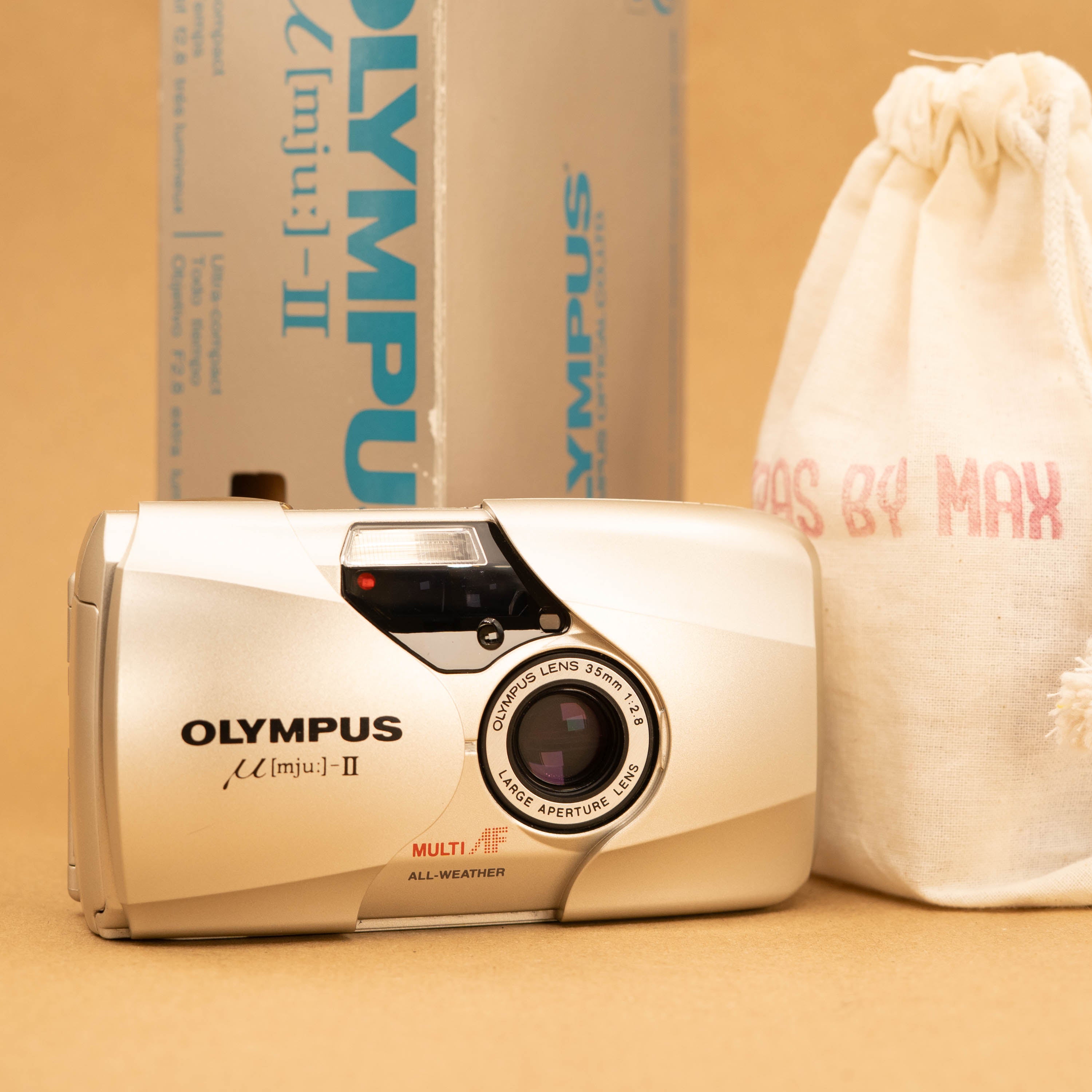 Olympus Mju II in Champagne 35mm Point and Shoot Film Camera