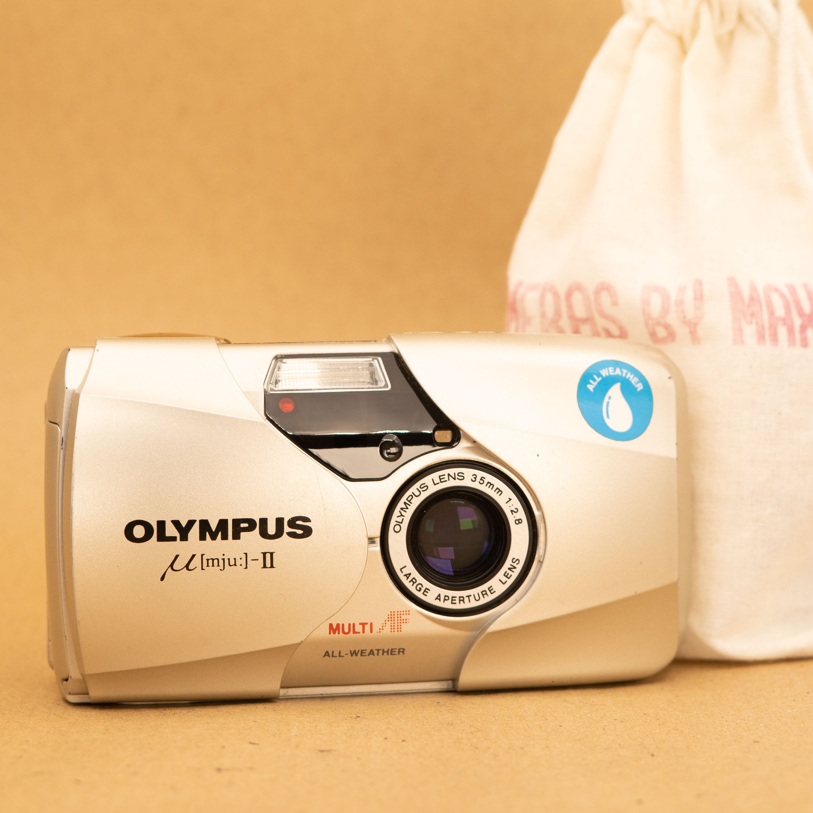 Olympus Mju II in Champagne 35mm Point and Shoot Film Camera