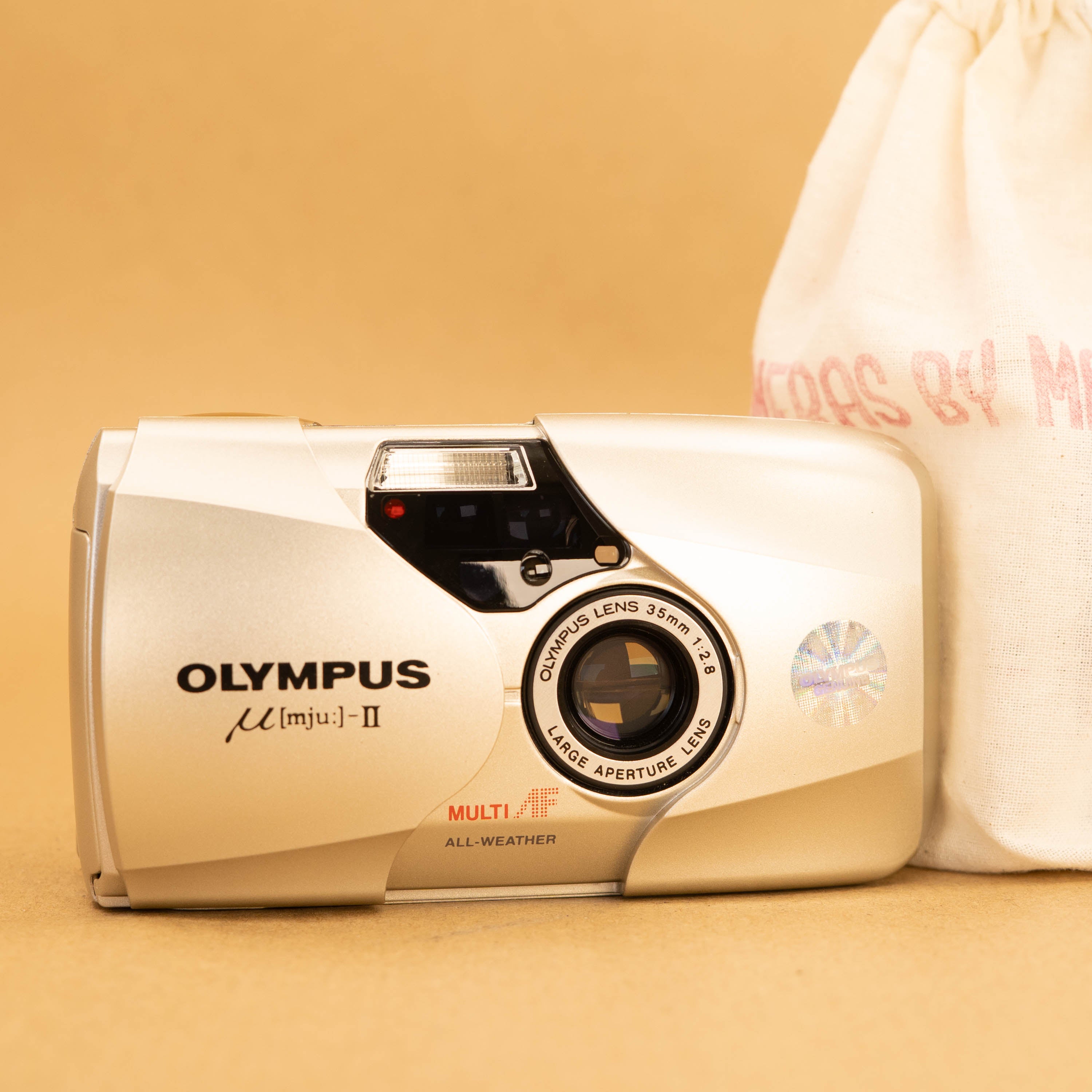 Olympus Mju II in Champagne 35mm Point and Shoot Film Camera