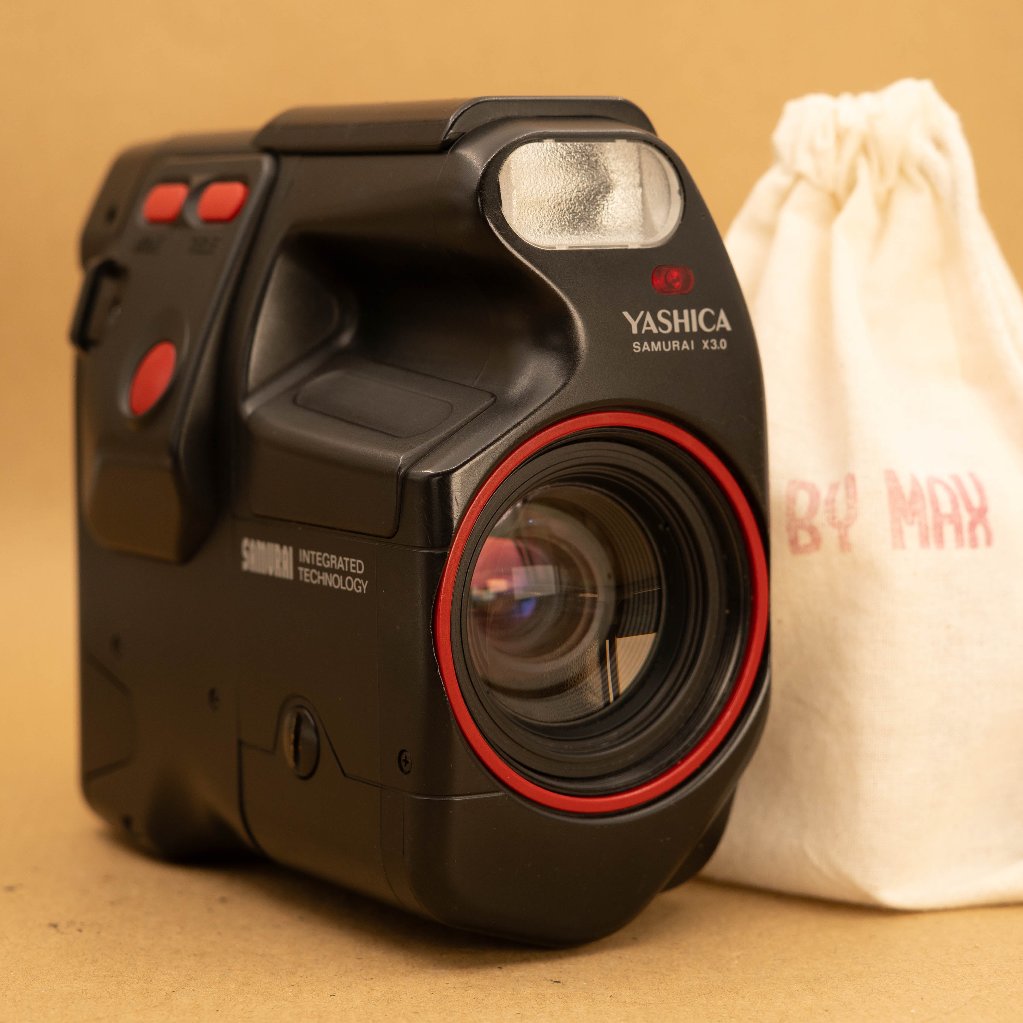 Red Yashica Samurai X3.0 Half-frame 35mm Point and Shoot Film