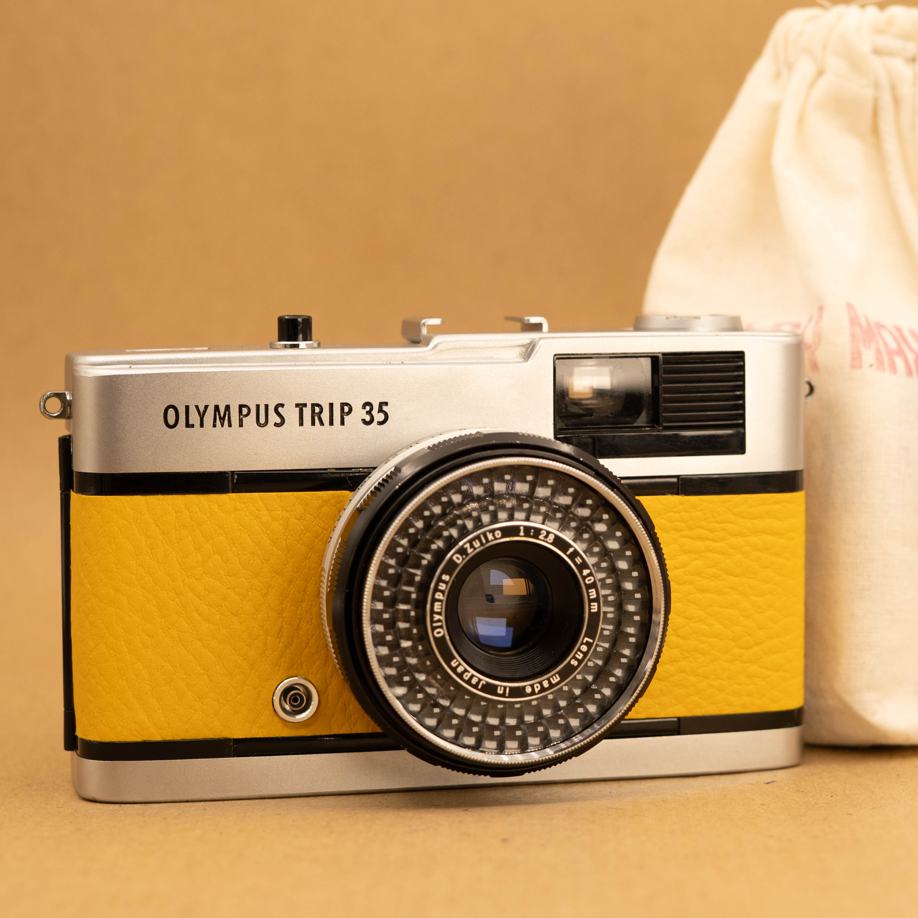 Olympus Trip 35mm Camera Yellow Olympus Trip 35 Film Camera With