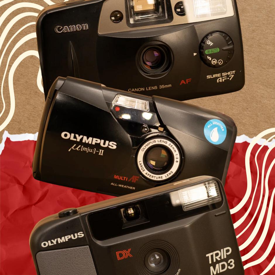 Refurbished Point and Shoot 35mm Film Cameras Cameras By Max Ltd