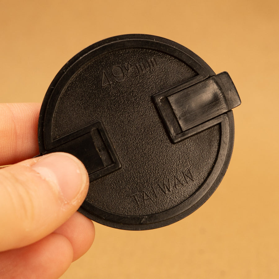 Capuchon d'objectif à visser en métal de 49 mm