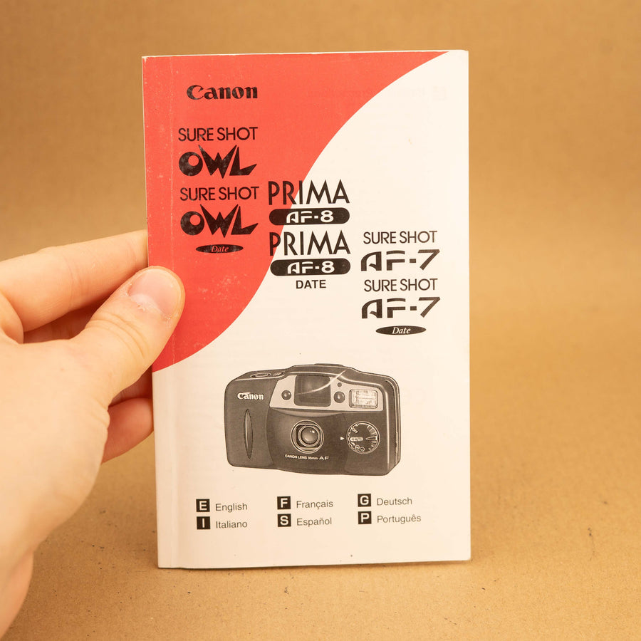 Manual de instrucciones original de Canon Sure Shot AF-7