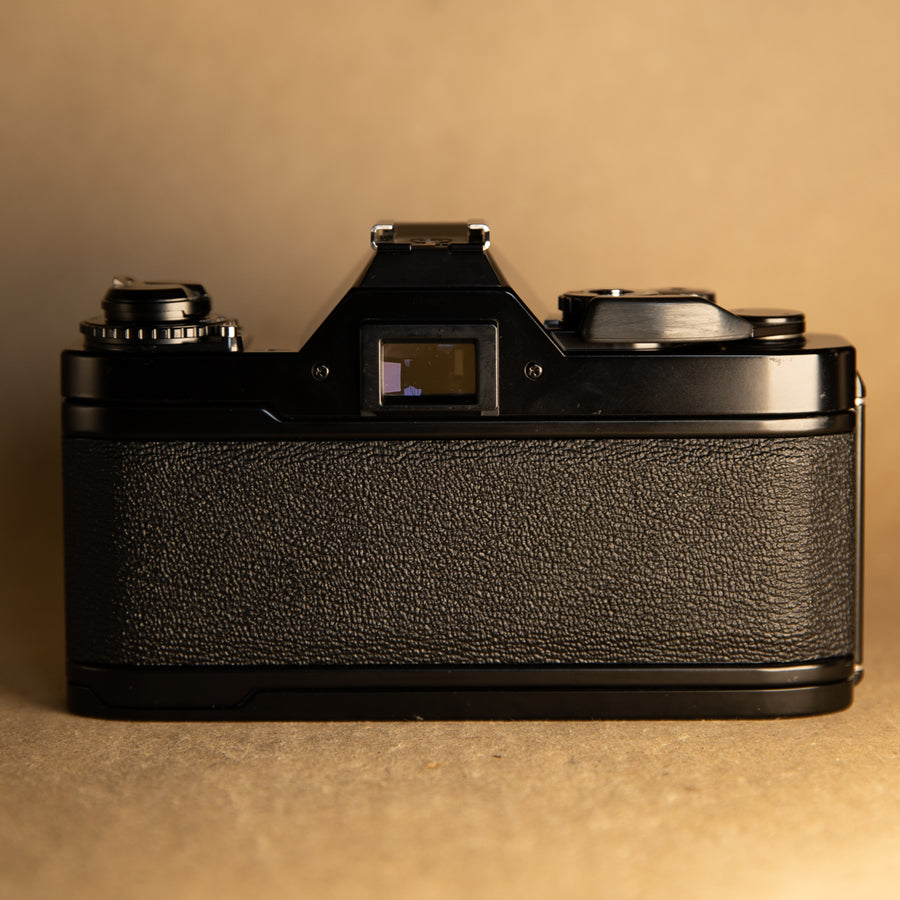 Black Canon AV-1 with 50mm f/1.8 Lens 35mm SLR film camera for beginners