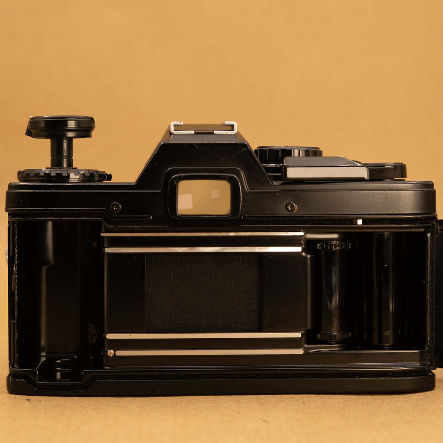 Black Olympus OM10 with Zuiko 50mm f/1.8 Lens 35mm Film Camera