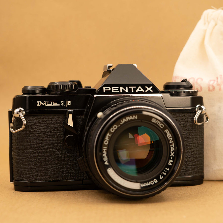 Black Pentax ME Super with 50mm f/1.7 Lens