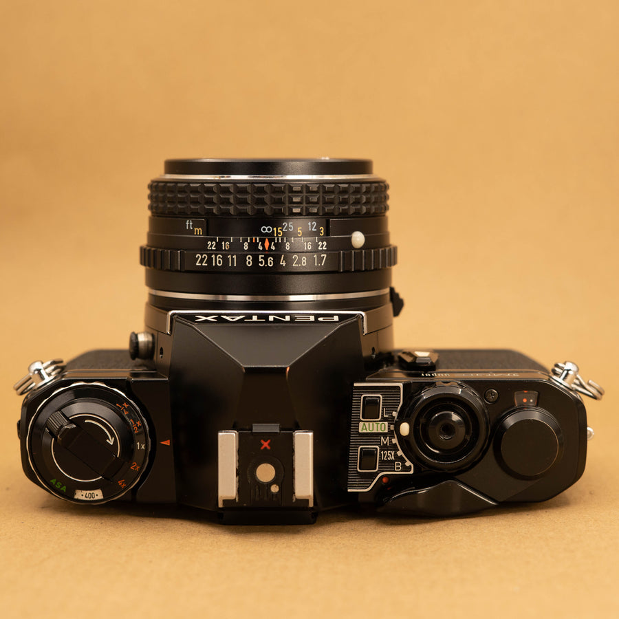 Black Pentax ME Super with 50mm f/1.7 Lens