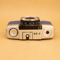 Blue Olympus Pen EE-3 Half-frame 35mm Film Camera - Fully Serviced