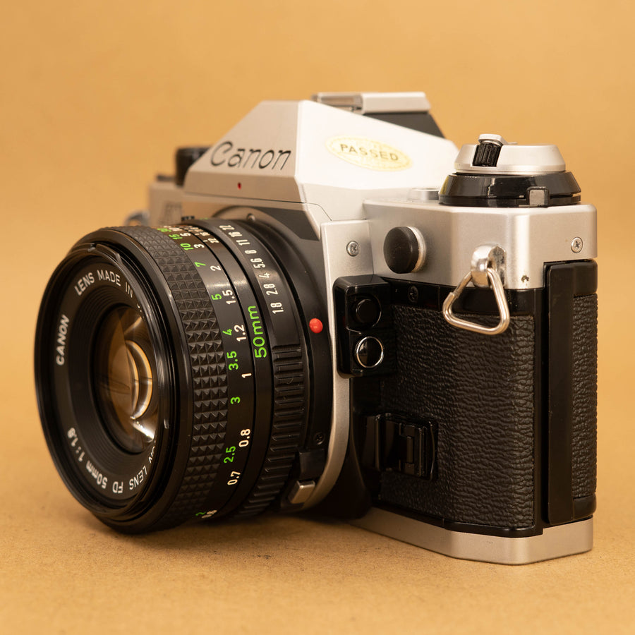 Canon AE-1 Program with 50mm f/1.8 Lens 35mm Film Camera