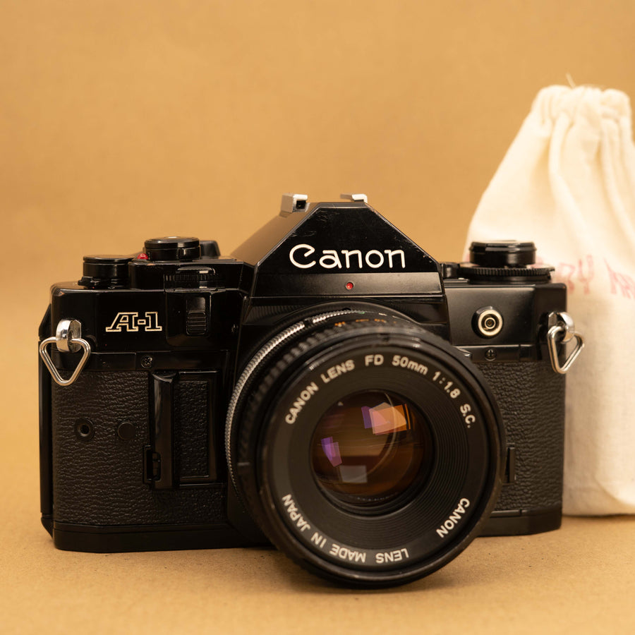 Canon A-1 with Canon 50mm Lens 35mm Film Camera - Main Image