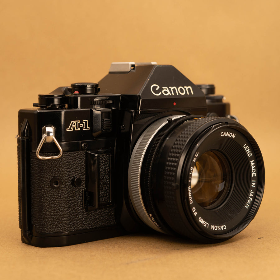 Canon A-1 with Canon 50mm f/1.8 Lens 35mm Film Camera