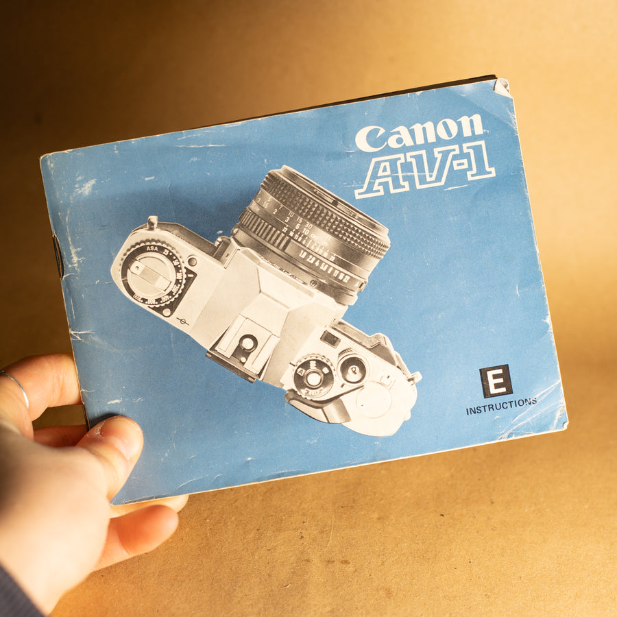 Original Canon AV-1 Instruction Manual for 35mm Film Camera