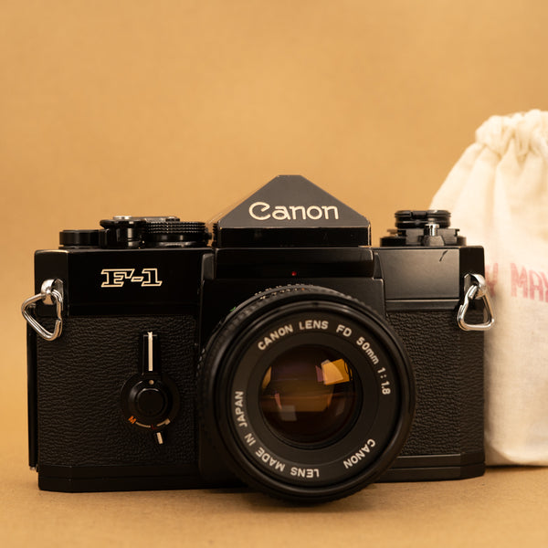 Canon F-1 35mm Film Camera with Canon 50mm f/1.8 Lens