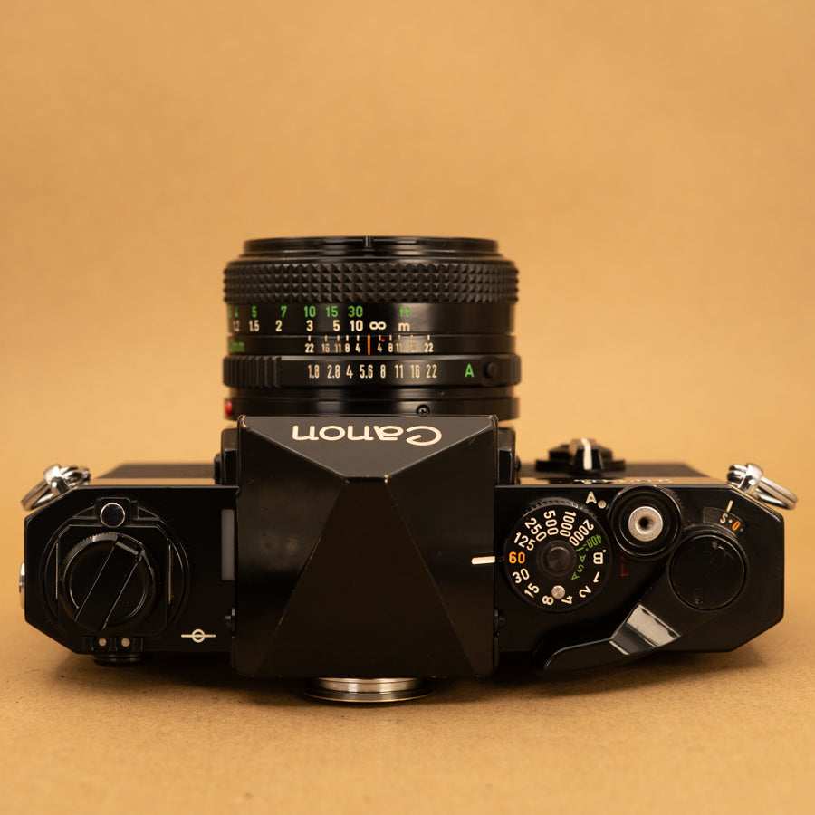 Canon F-1 35mm Film Camera with Canon 50mm f/1.8 Lens