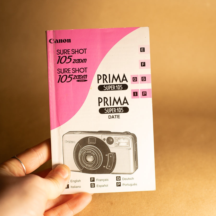Original Canon Sure Shot Prima Super 105 Instruction Manual