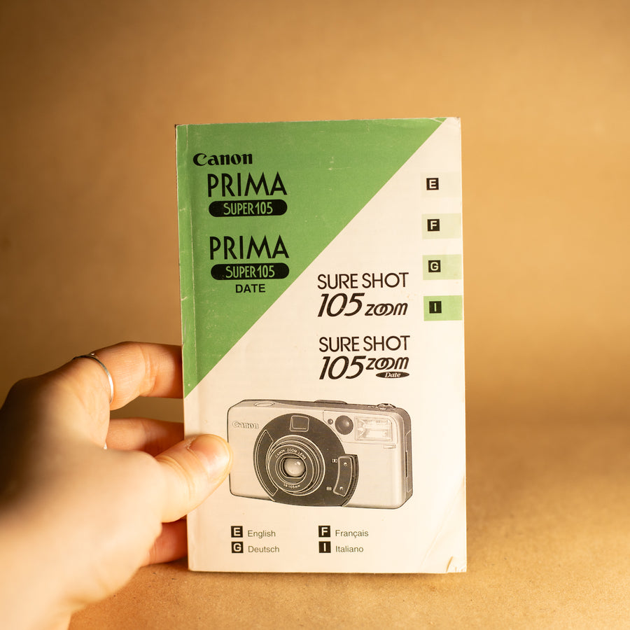 Manual de instrucciones original del zoom Canon Sure Shot 105