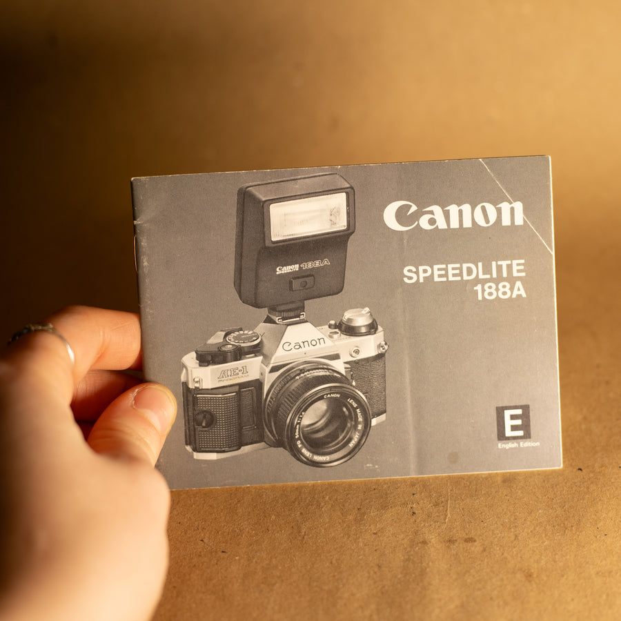 By188a Original Canon Speedlite 188A Flash Instruction Manual – Cameras By Max Ltd