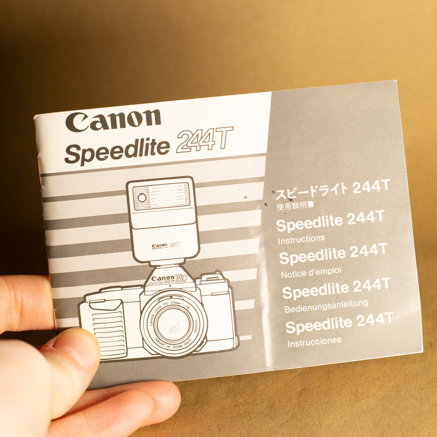 Original Canon Speedlite 244T Flash Instruction Manual