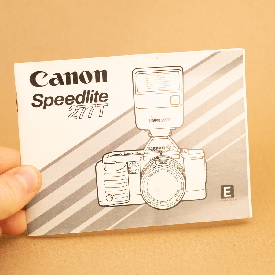 Original Canon Speedlite 277T Flash Instruction Manual – Cameras