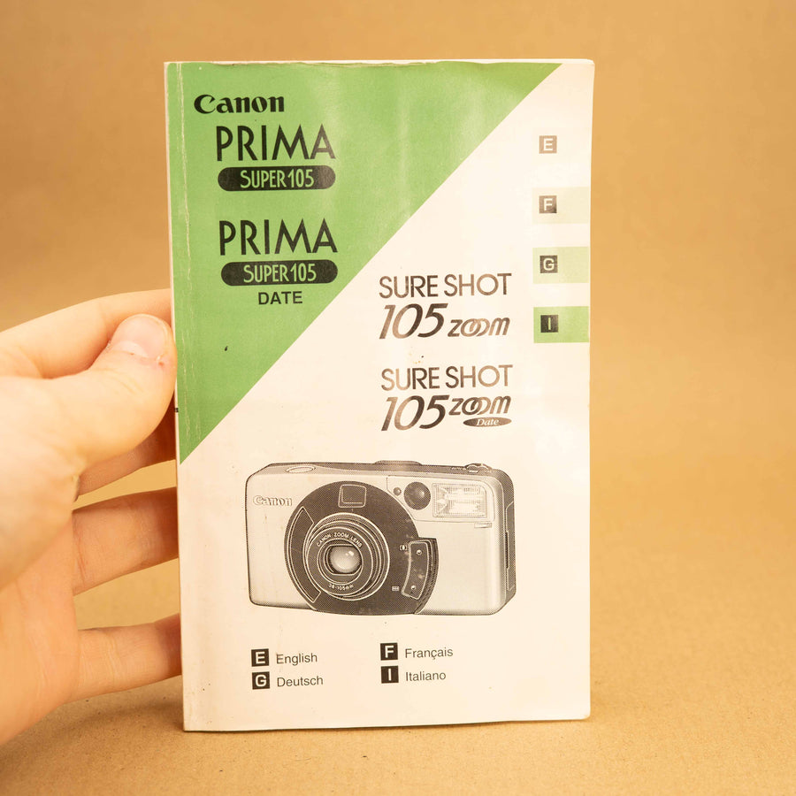 Manual de instrucciones original del zoom Canon Sure Shot 105