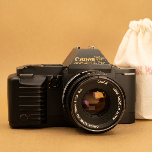 Canon T70 with 50mm f/1.8 Lens - Refurbished – Cameras By Max Ltd
