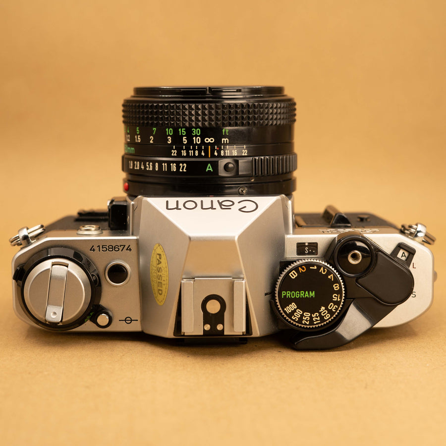 Canon AE-1 Program with 50mm f/1.8 Lens 35mm Film Camera