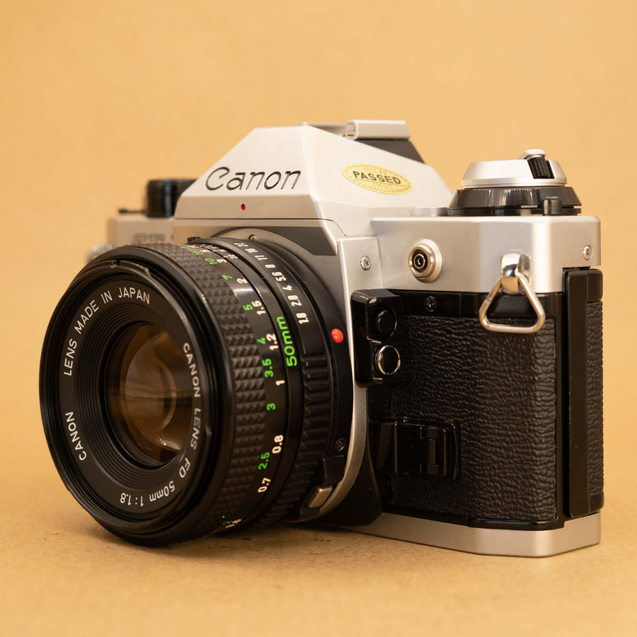 Canon AE-1 Program with 50mm f/1.8 Lens 35mm Film Camera