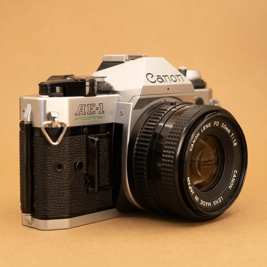 Canon AE-1 Program with 50mm f/1.8 Lens 35mm Film Camera