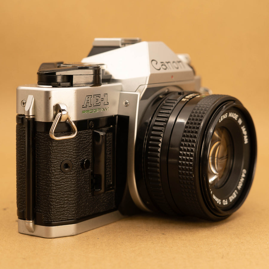 Canon AE-1 Program with 50mm f/1.8 Lens 35mm Film Camera