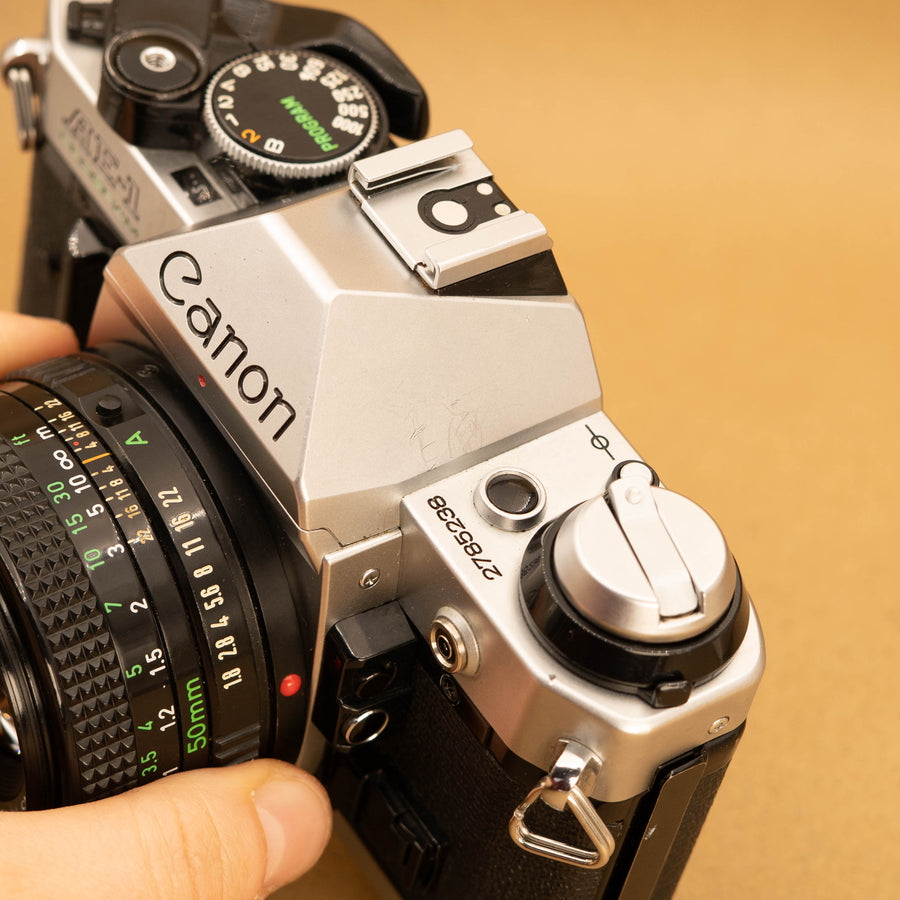 Canon AE-1 Program with 50mm f/1.8 Lens 35mm Film Camera