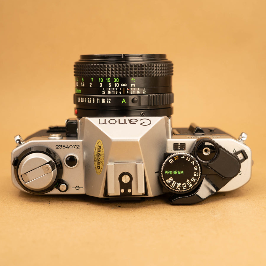 Canon AE-1 Program with 50mm f/1.8 Lens 35mm Film Camera