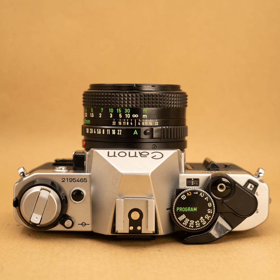 Canon AE-1 Program with 50mm f/1.8 Lens 35mm Film Camera