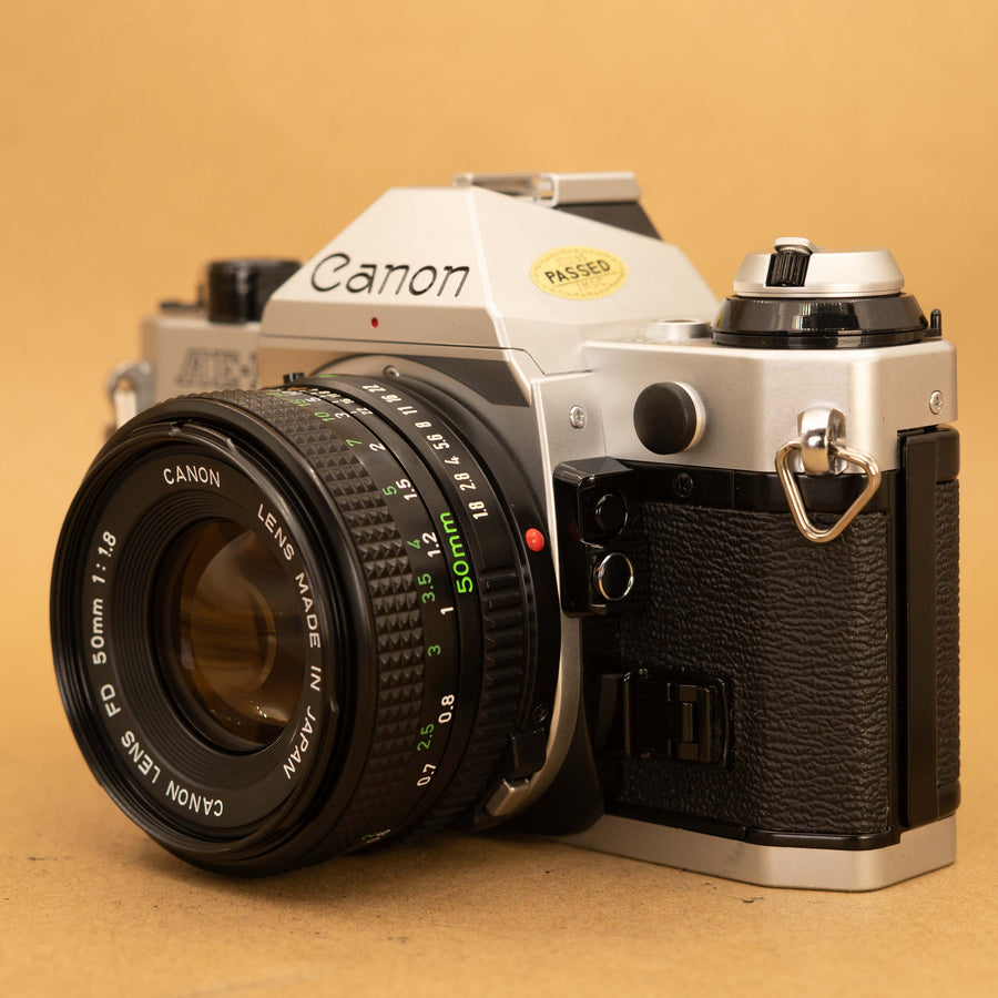 Canon AE-1 Program with 50mm f/1.8 Lens 35mm Film Camera