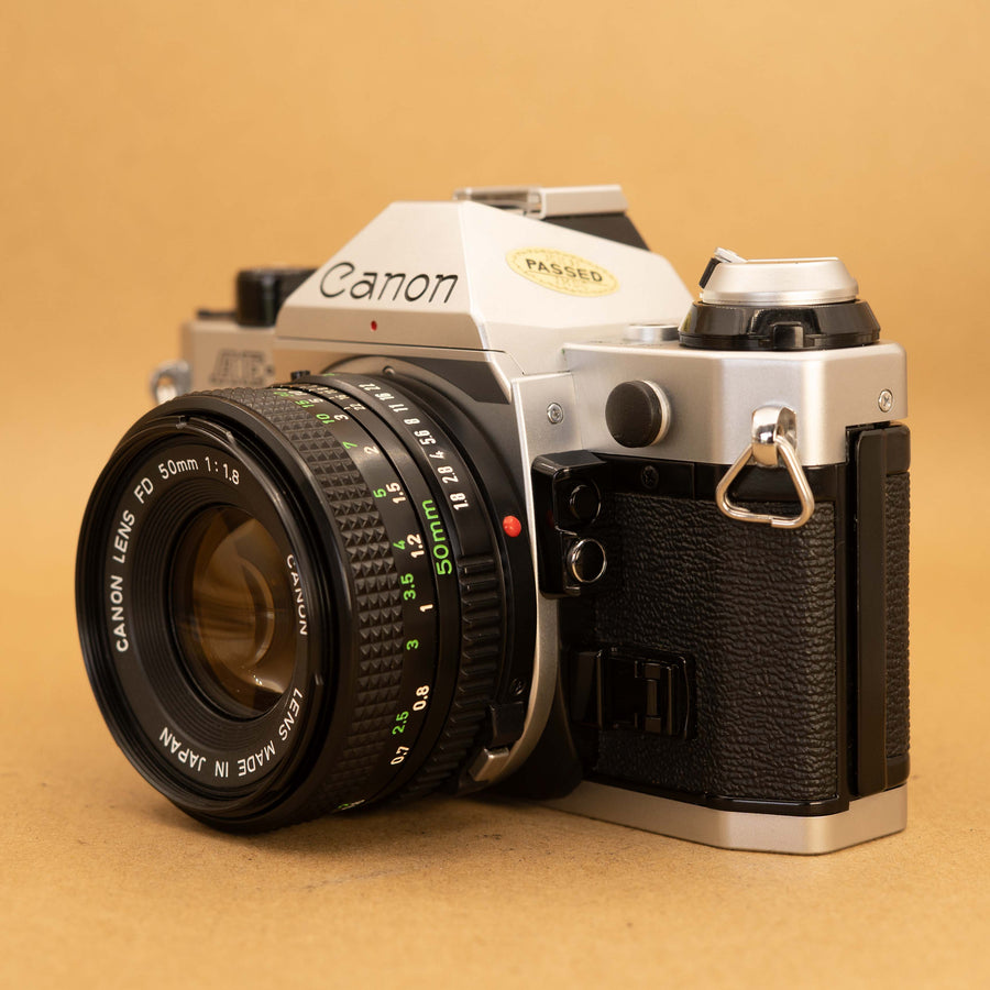 Canon AE-1 Program with 50mm f/1.8 Lens 35mm Film Camera