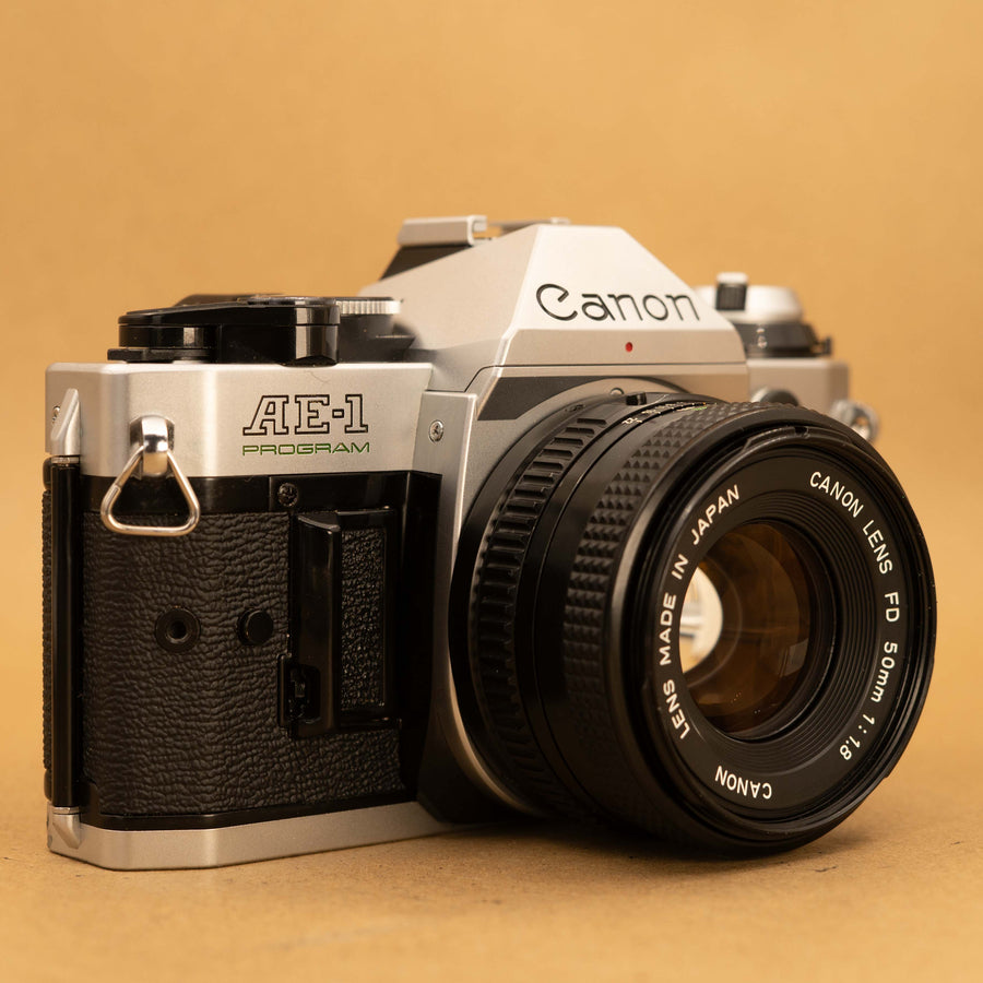 Canon AE-1 Program with 50mm f/1.8 Lens 35mm Film Camera