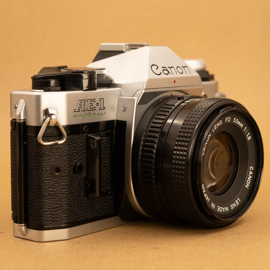 Canon AE-1 Program with 50mm f/1.8 Lens 35mm Film Camera