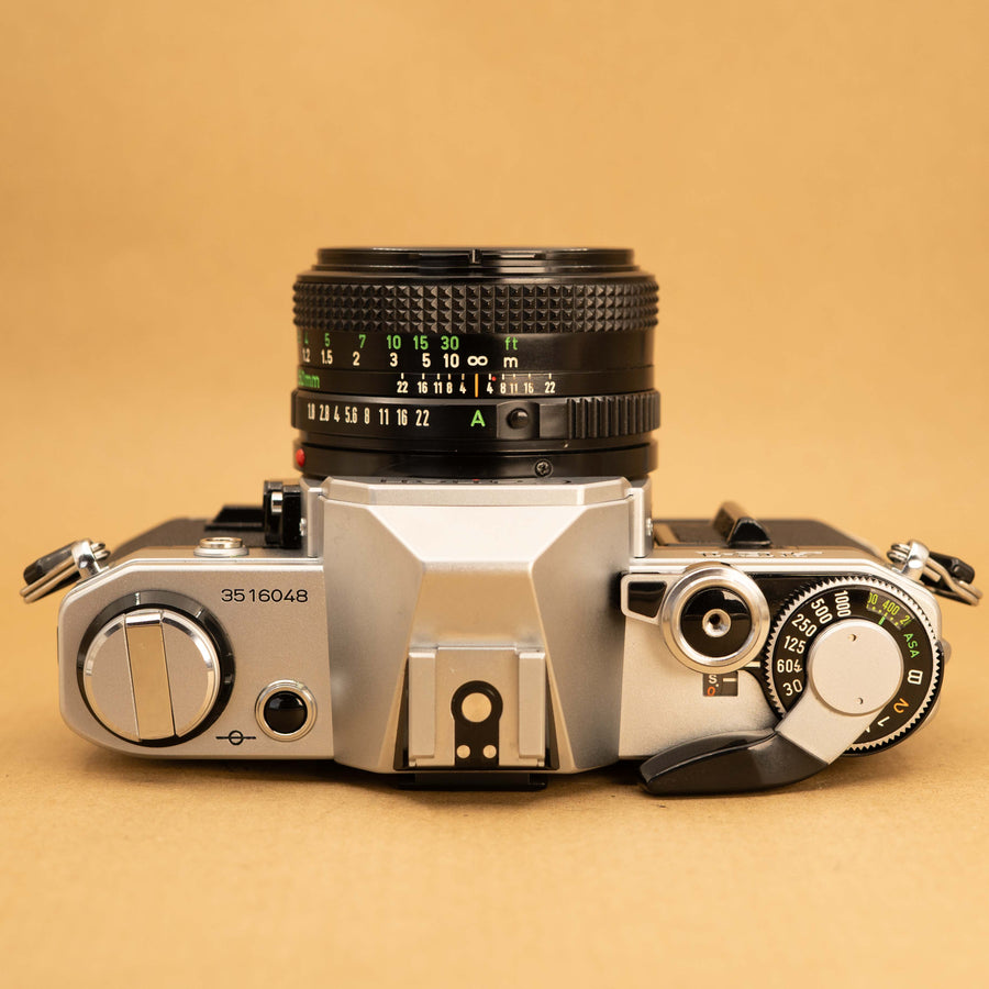 Canon AE-1 with 50mm f/1.8 Lens