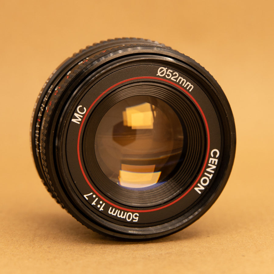 Centon 50mm f/1.7 Pentax PK Mount Lens