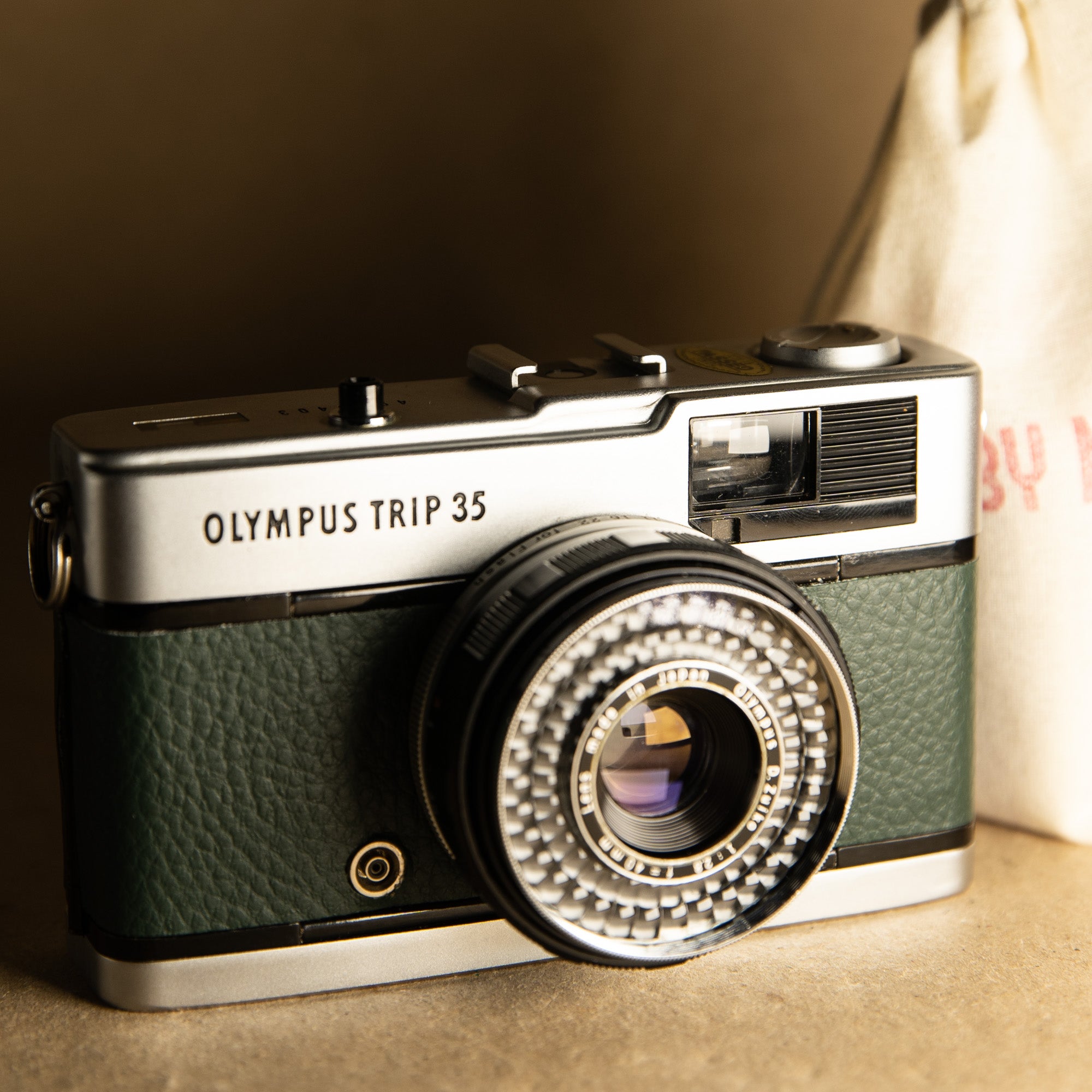 Dark Green Olympus Trip 35 with Roll of Film - Refurbished – Cameras By ...