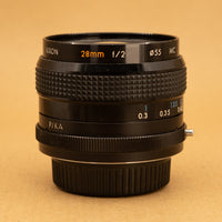 Vivitar 28mm Lens for Pentax K Mount SLR Film Cameras