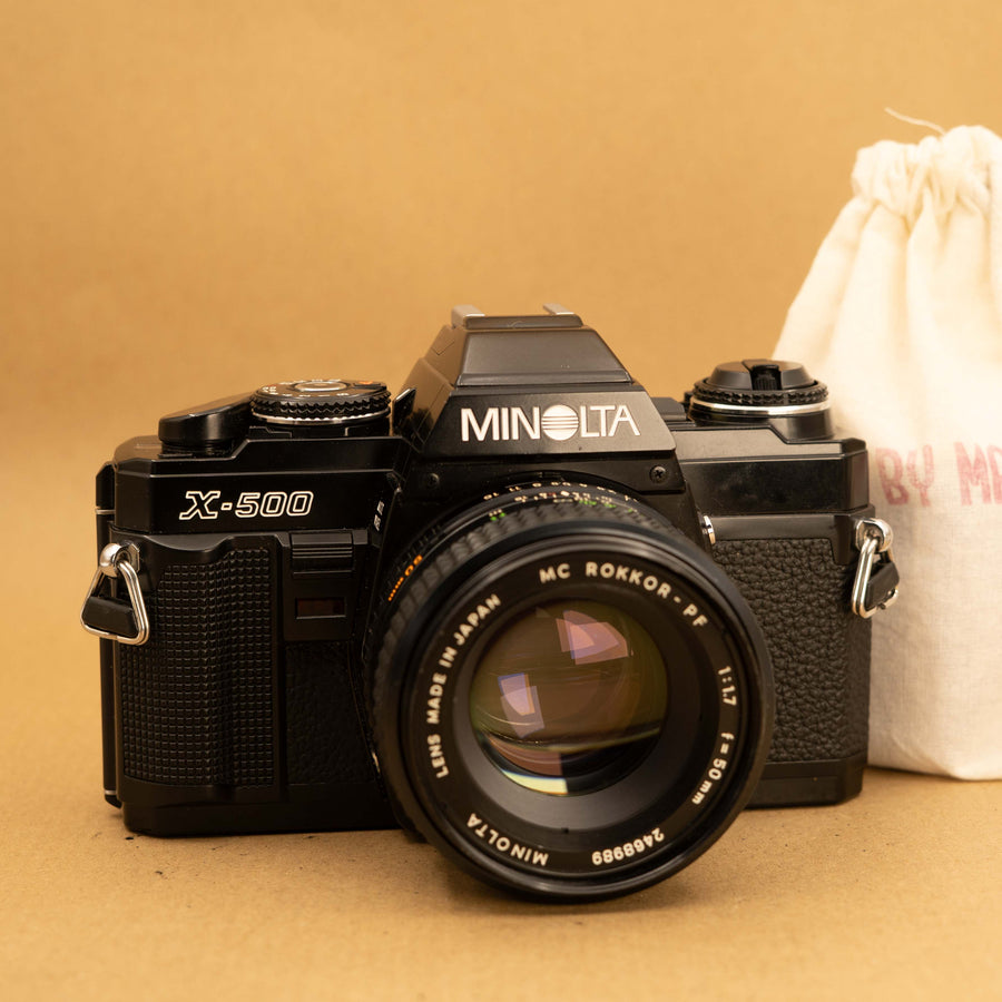 Black Minolta X-500 with 50mm f/1.7 Lens