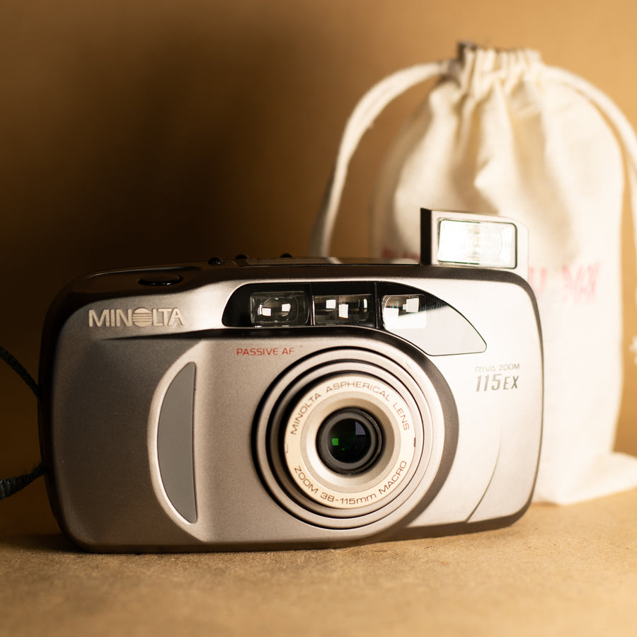 Minolta Riva Zoom 115 EX 35mm point and shoot film camera