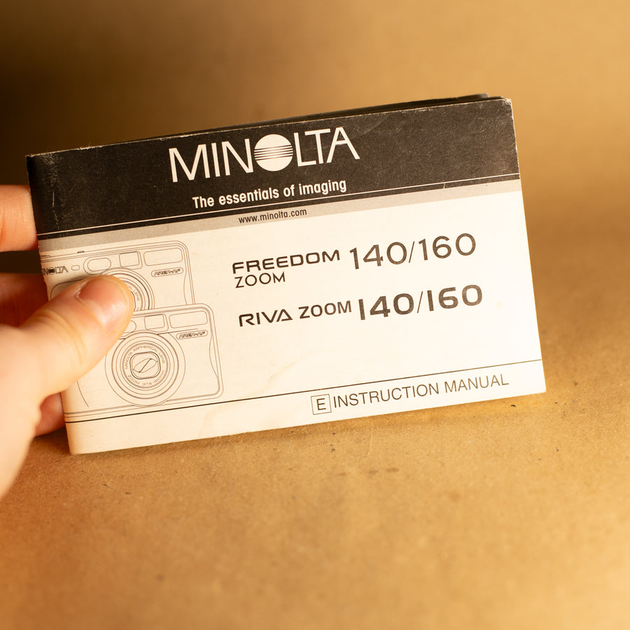 Original Minolta Riva Zoom 140/160 Instruction Manual