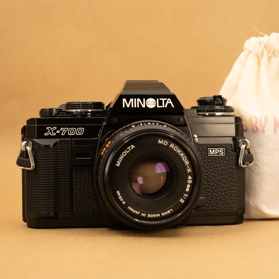 Black Minolta X-700 with 45mm f/2 Lens