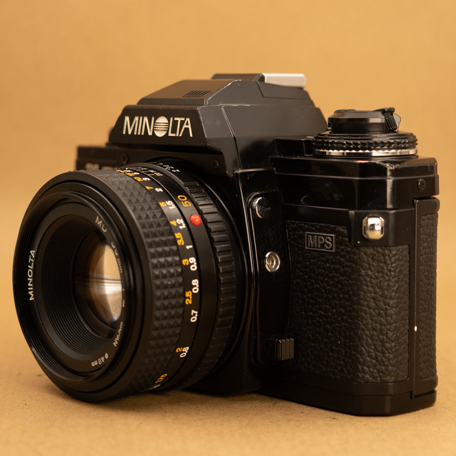 Black Minolta X-700 with 50mm f/2 Lens 35mm SLR Film Camera